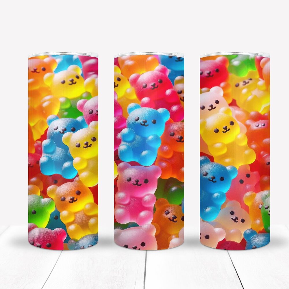 Gummy Bears 20oz Tumbler, Kawaii Travel Mug, Gift